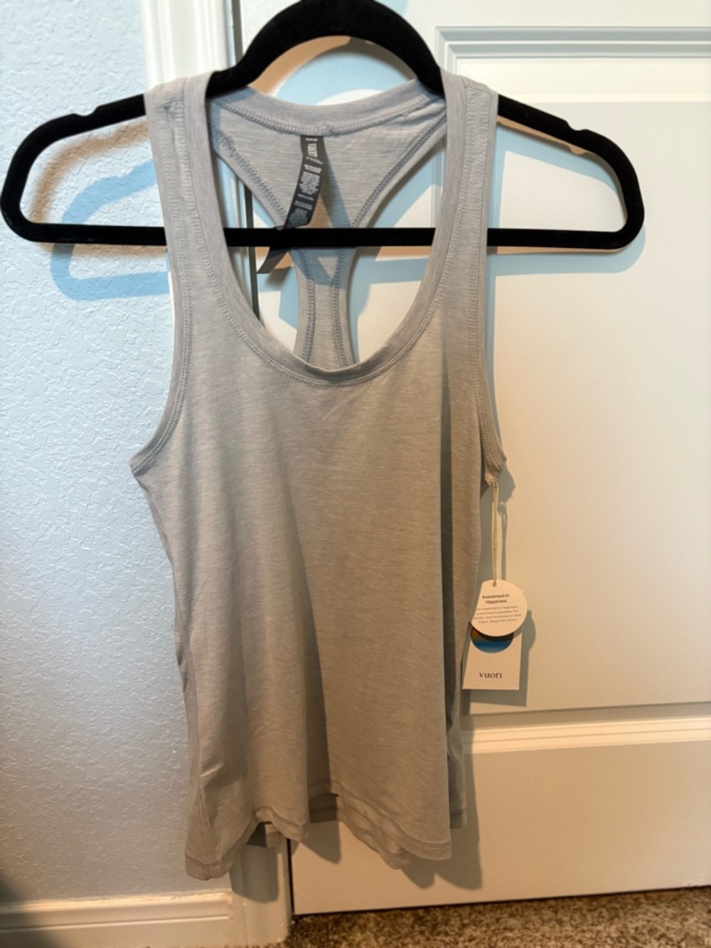 Vuori Light Grey Racerback Tank